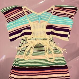 Fornarina y2k striped knit dress